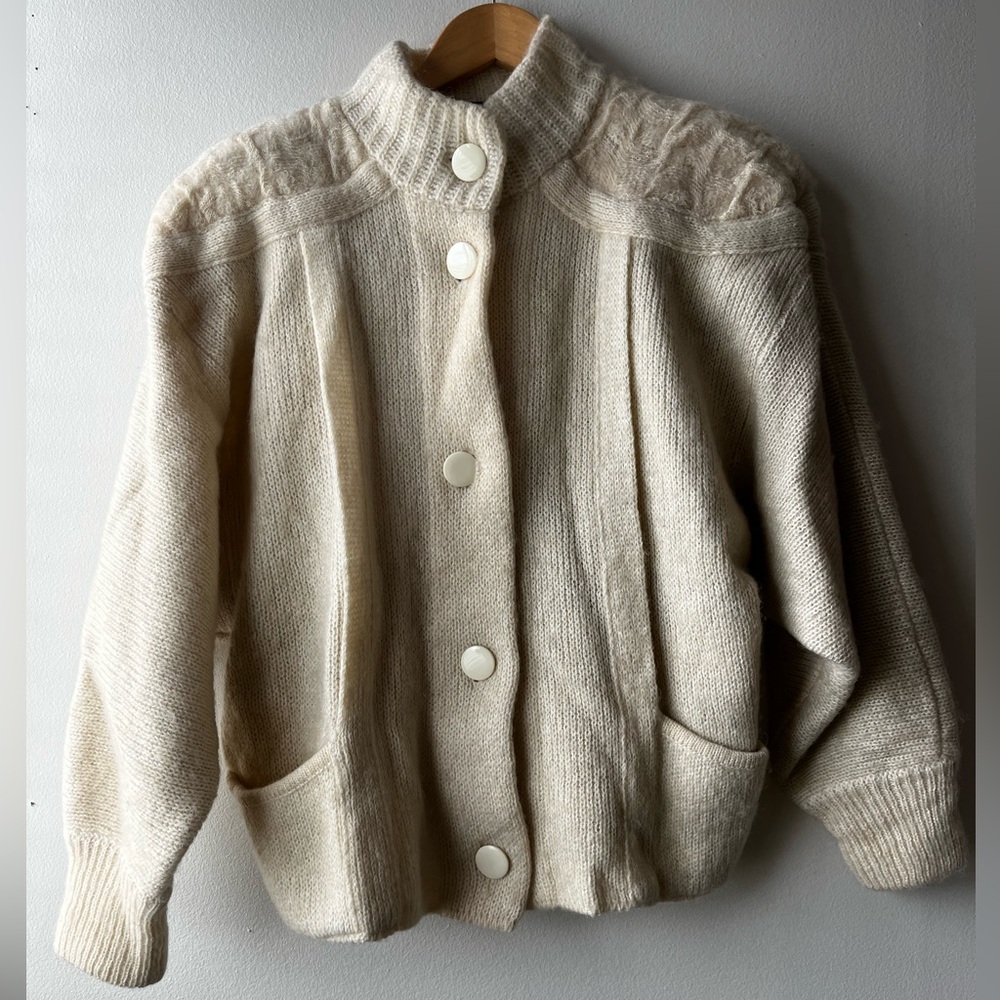 Vintage 90s Wool Cardigan - button down sweater